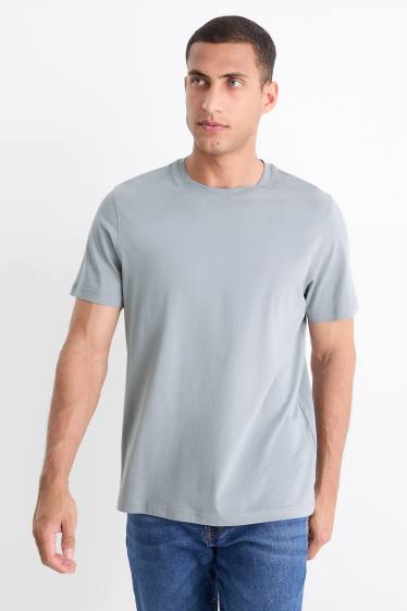 Pánské - Tričko - regular fit - modrá
