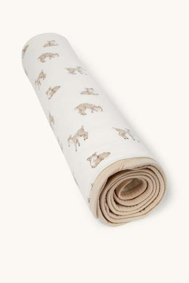 Baby: meisjes - Reekalfje - babydeken - 100 x 80 cm - licht beige