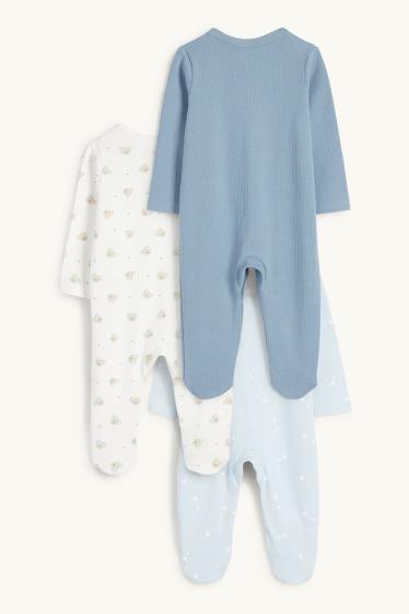Bébés garçons - Lot de 3 - petites étoiles et koala - pyjamas bébé - bleu / blanc