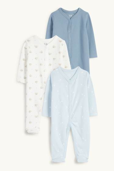 Bébés garçons - Lot de 3 - petites étoiles et koala - pyjamas bébé - bleu / blanc