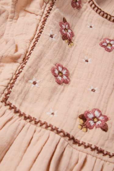 Nena - Flors - vestit de mussolina - rosa