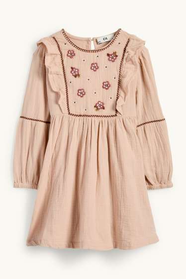 Nena - Flors - vestit de mussolina - rosa