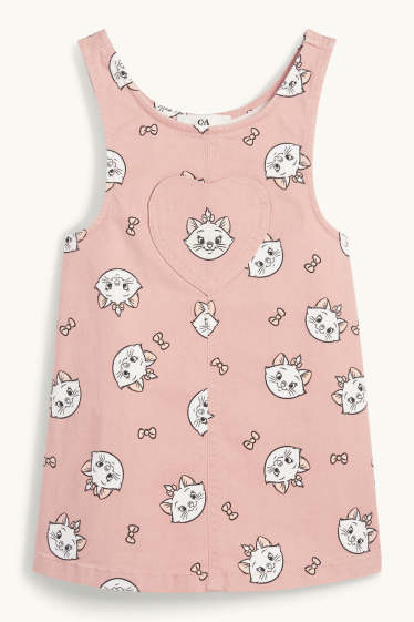 Bambine - Gli Aristogatti - set - maglia a maniche lunghe e vestito di jeans - 2 pezzi - bianco