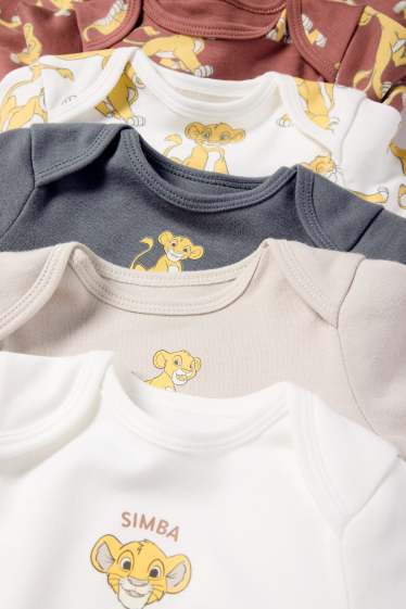 Unisexe - Lot de 5 - Le Roi Lion - bodys bébé - blanc
