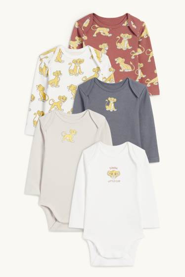 Unisexe - Lot de 5 - Le Roi Lion - bodys bébé - blanc
