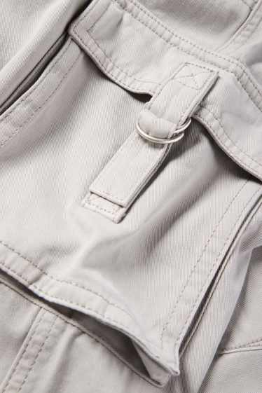 Kinder Mädchen - Cargohose - hellgrau