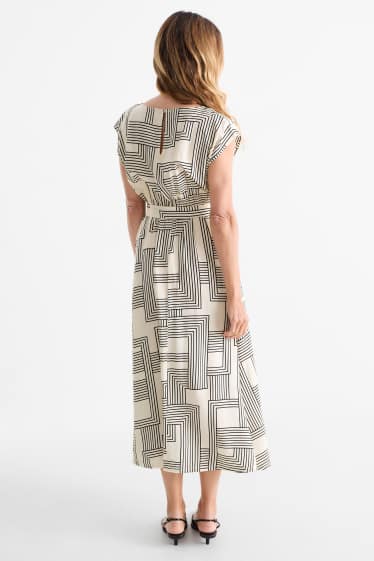 Mujer - Vestido fit & flare - estampado - blanco / negro