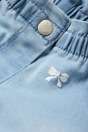 Baby: meisjes - Strik - babyspijkerbroek - blauw