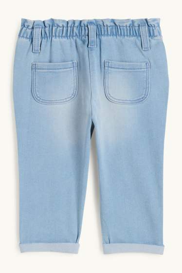 Baby: meisjes - Strik - babyspijkerbroek - blauw