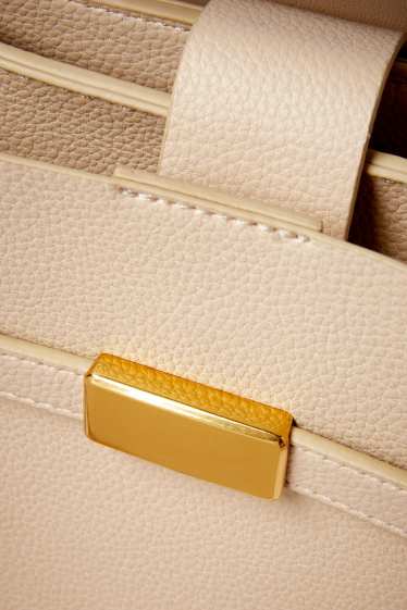 Donna - Borsa a tracolla - similpelle - beige