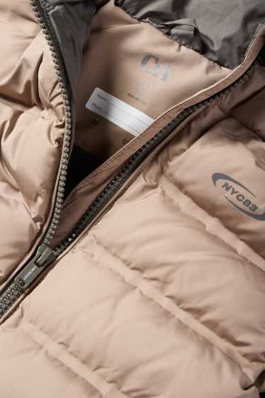 Enfants garçons - Doudoune avec capuche - finition déperlante - beige