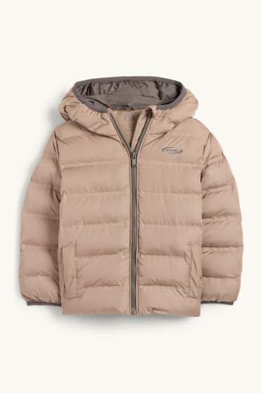 Enfants garçons - Doudoune avec capuche - finition déperlante - beige