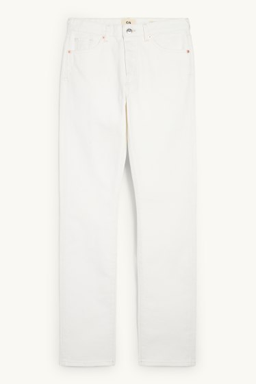 Damen - Vintage Straight Jeans - Mid Waist - LYCRA® - weiß