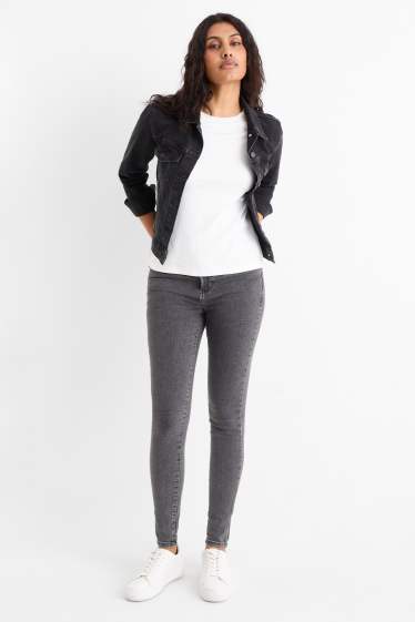 Donna - Jegging jeans - vita alta - jeans grigio