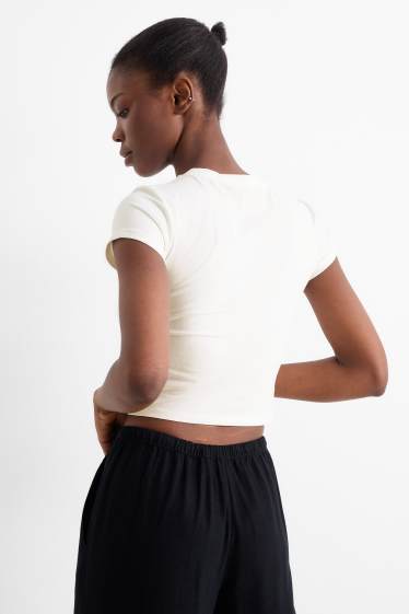 Femmes - T-shirt court - blanc