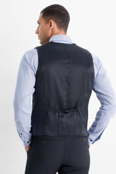 Uomo - Gilè - regular fit - Flex - misto lana vergine - blu scuro