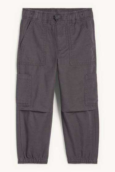 Enfants garçons - Pantalon cargo - gris foncé