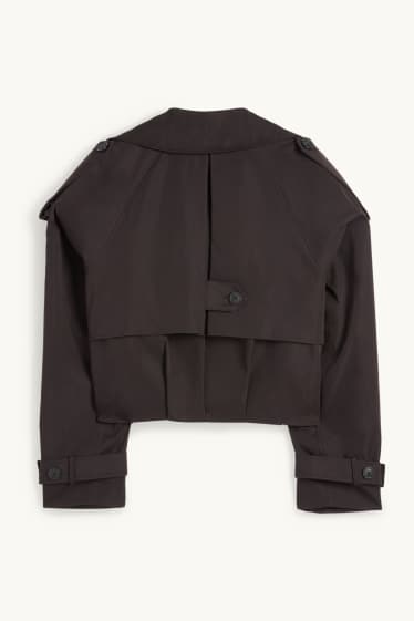 Dámské - Krátký trenčkot - černá