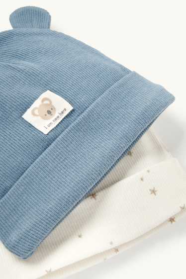Nadó nen - Paquet de 2 - coala i estrelles - gorra per a nadó - acanalada - blau