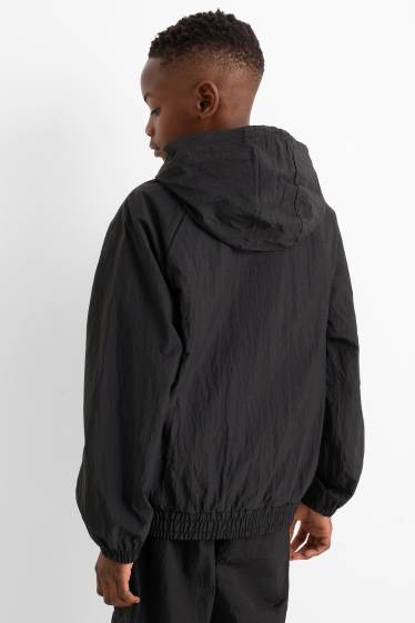Enfants garçons - Veste de sport à capuche - noir