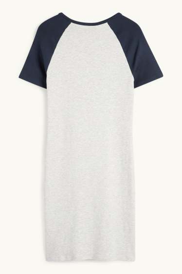 Kinder Mädchen - T-Shirt-Kleid - hellgrau-melange