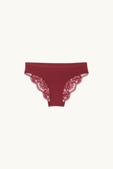 Donna - Slip - rosso scuro