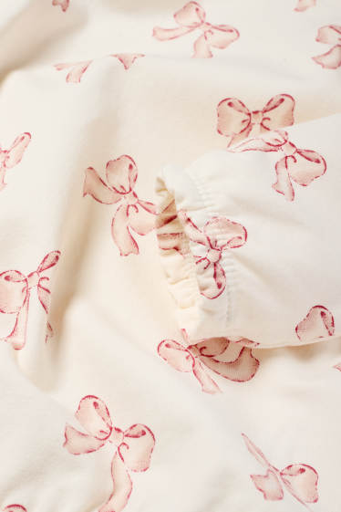 Bébés filles - Nœuds - sweat bébé - blanc crème