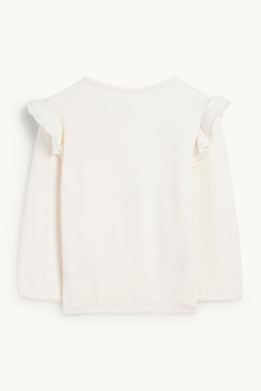 Nadó nena - Ossets - dessuadora per a nadó - acanalada - blanc trencat