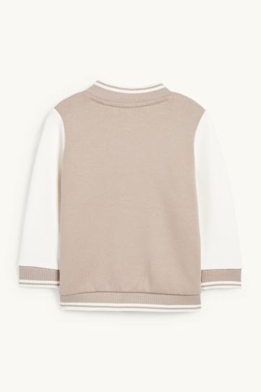 Bébés garçons - Oursons - veste style campus pour bébé - beige