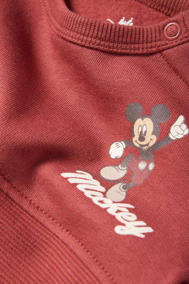 Bébés garçons - Mickey Mouse - sweat bébé - rouge foncé