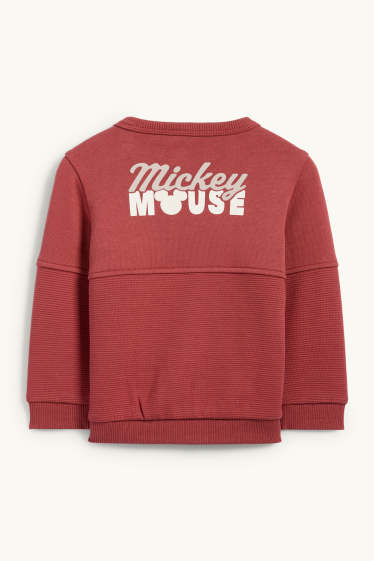 Bébés garçons - Mickey Mouse - sweat bébé - rouge foncé