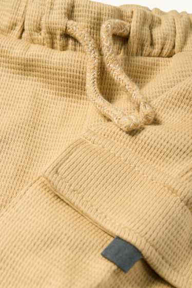 Nadó nen - Pantalons de xandall cargo per a nadó - texturats - groc