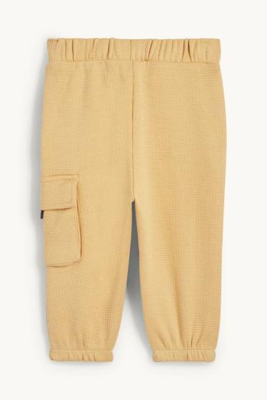 Nadó nen - Pantalons de xandall cargo per a nadó - texturats - groc