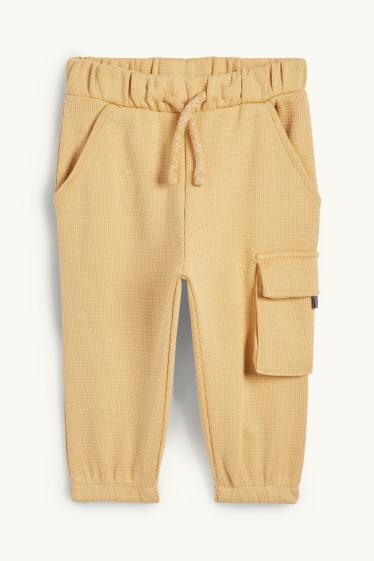 Nadó nen - Pantalons de xandall cargo per a nadó - texturats - groc