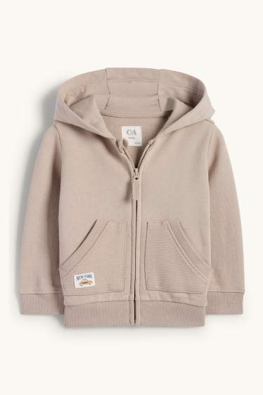 Niemowlęta chłopcy - New York - bluza niemowlęca z kapturem - beżowy