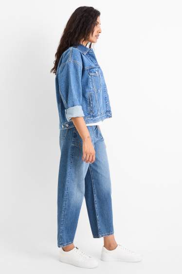 Mujer - Barrel jeans - high waist - vaqueros - azul claro