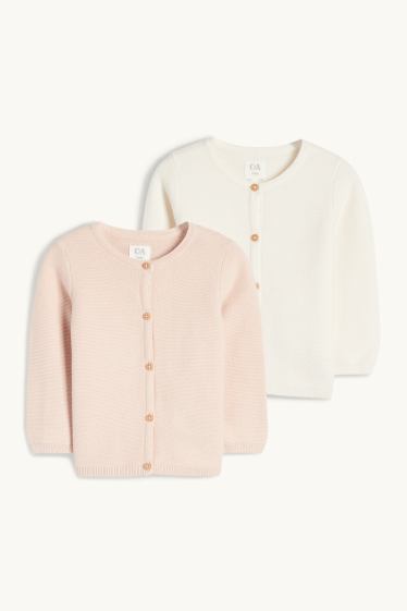 Baby Girls - Multipack of 2 - baby cardigans - rose