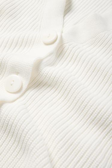 Dona - Jaqueta de punt - acanalada - blanc