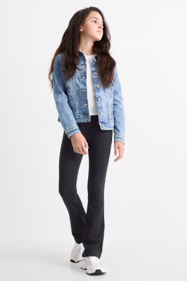 Kinder Mädchen - Multipack 2er - Flared Leggings - schwarz