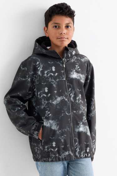 Nen - Jaqueta softshell amb caputxa - impermeable - estampada - antracita