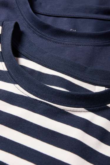 Femmes - Lot de 2 - hauts à manches longues - bleu foncé