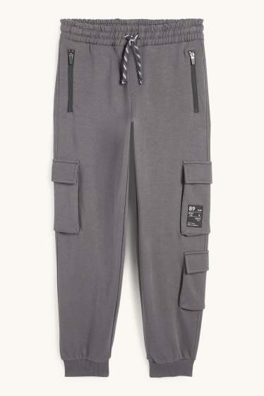 Nen - Pantalons de xandall cargo - gris fosc