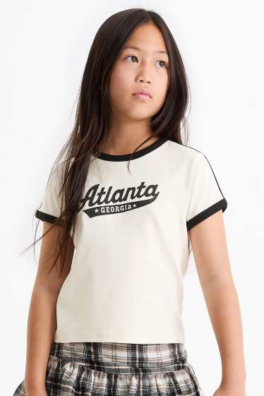 Children Girls - Atlanta - short sleeve T-shirt - cremewhite