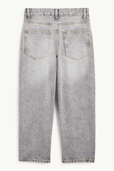 Enfants garçons - Jean baggy - ourlet ultralarge - jean gris clair