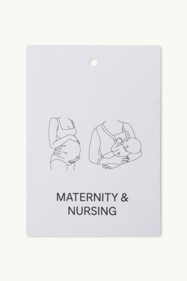 Femmes - Pyjama d’allaitement - à pois - noir