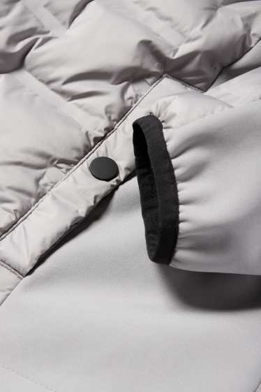 Kinder Jungen - Hybridjacke mit Kapuze - grau