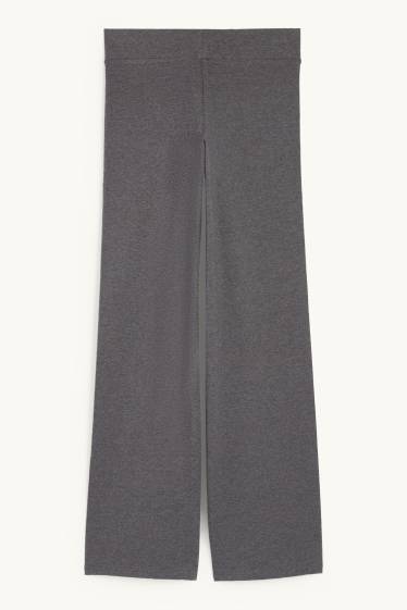 Women - Flared leggings - dark gray