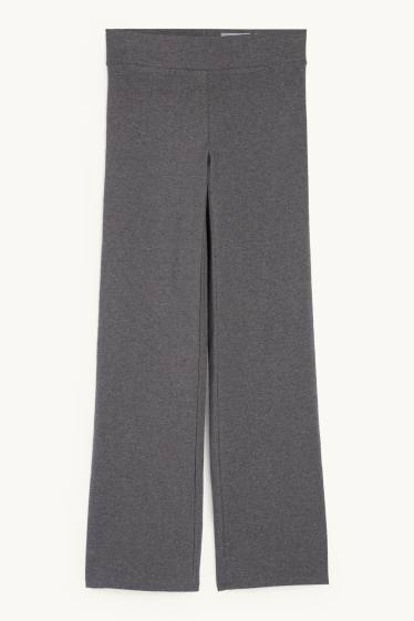 Women - Flared leggings - dark gray