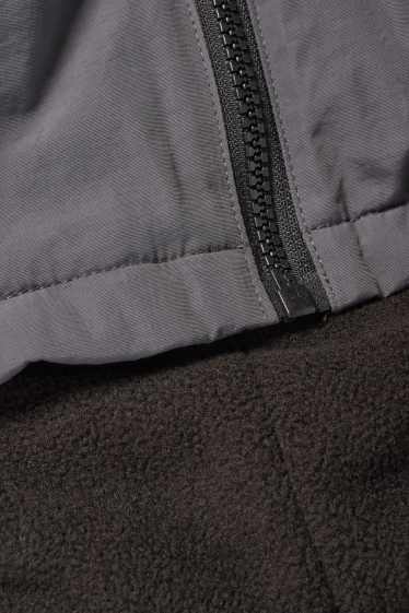 Enfants garçons - Veste à capuche - finition déperlante - gris foncé