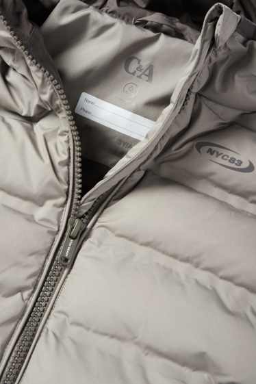 Enfants garçons - Doudoune avec capuche - finition déperlante - gris